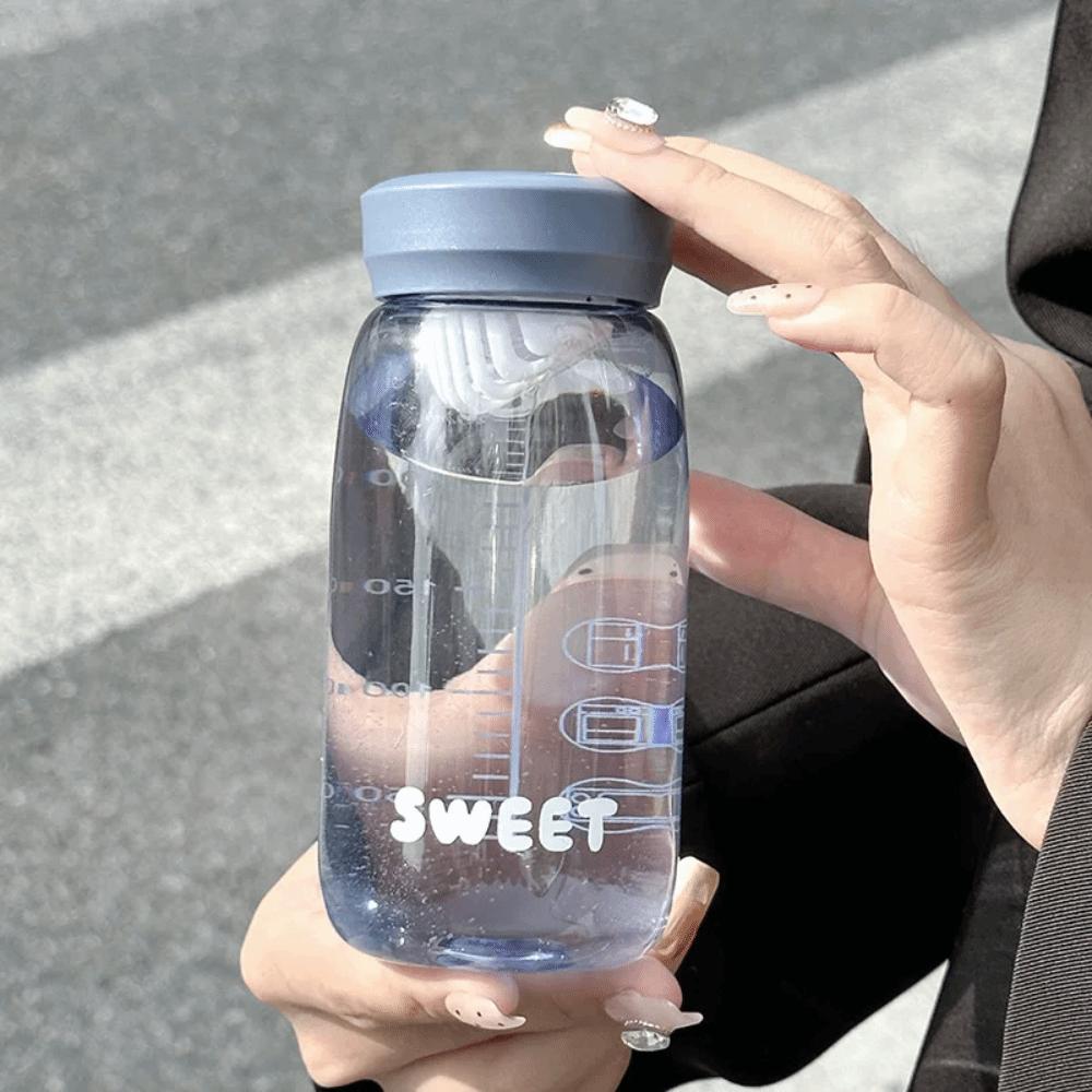 Transparent Mini Water Bottle 300ml Portable Drink Bottle New Water Cup Outdoor синий