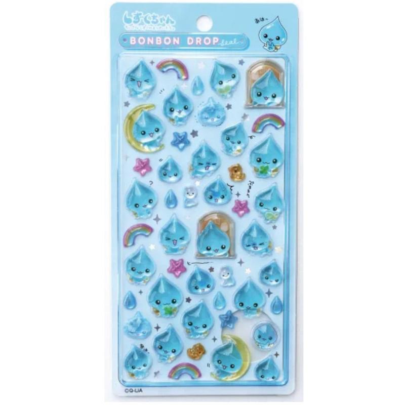 1 Sheet Kawaii Sparkling Powder Raindrop Lord Crystal Drop Glue Decorative Small Gifts Diy Small Water Drop 3D Crystal Stickers