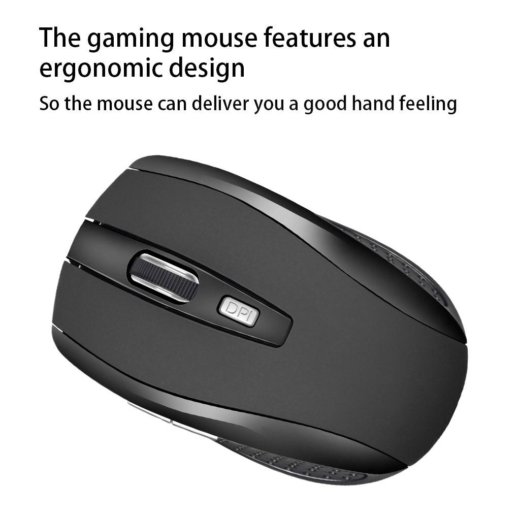 2.4G Wireless MouseMouse Ergonomic 800/1200/1600DPI 6 Mute Buttons Mouse  USB Receiver For Computer PC MacBook Tablet Laptops