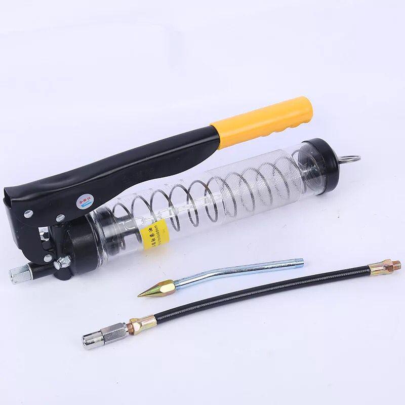 Transparent Manual Grease Gun with Zipper Design for Cartridge and Chain Lubrication