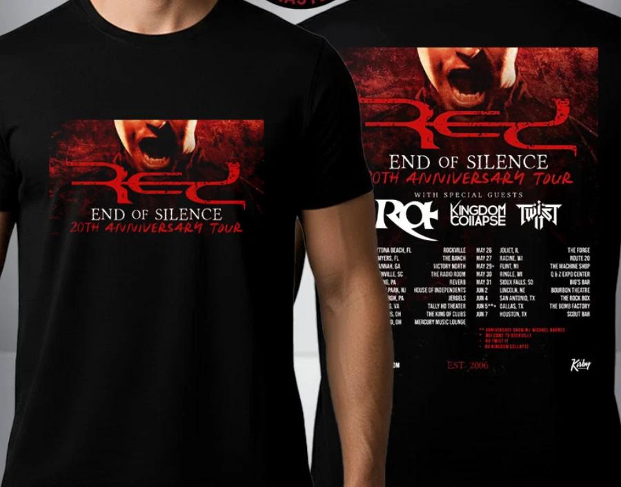 Red Band End Of Silence 20th Anniversary Tour 2026 Schedule Tour T  Shirt S