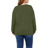 Plus Size Sweatshirt För Kvinnor Oversized Crewneck Långärmad Pullover Toppar