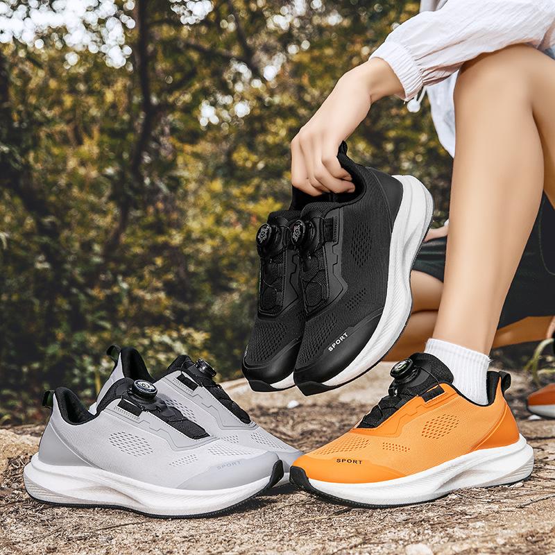 Big head shoes sports fly-woven men's shoes 2025 new black men's wide head shoes 4e wide last shoes men's soft-soled shoes men's