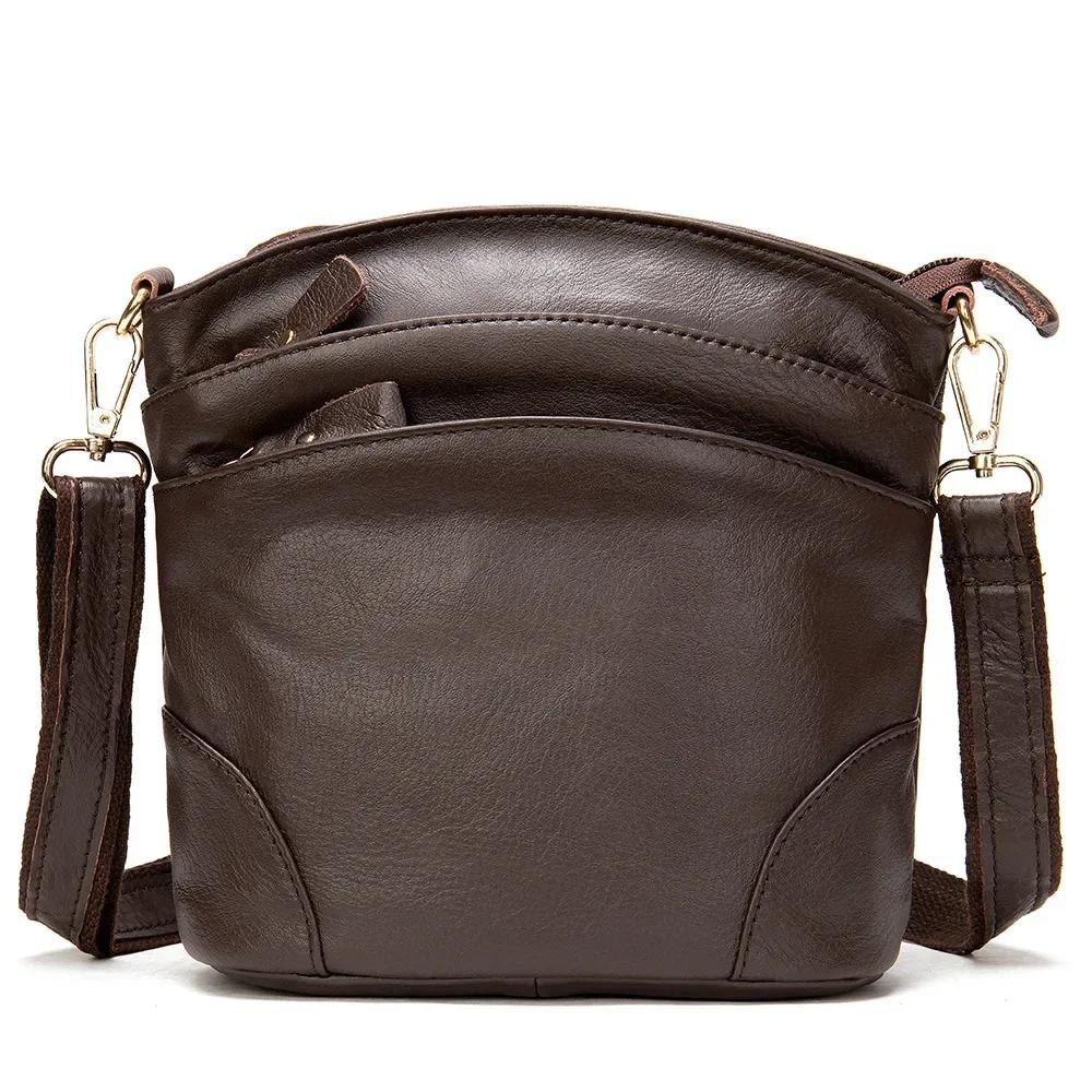 Genuine Leather Women Messenger Bags Cow Leather Crossbody Shoulder Bag Small Female Handbags Capacity Phe Bag for Girls