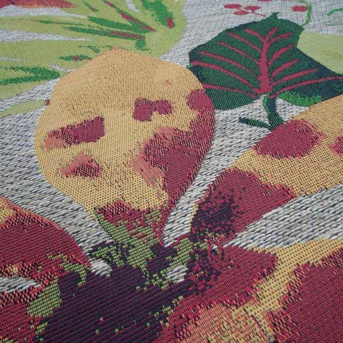 Tapis salon motifs fleurs vert multicolore 123x180