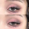 1 Stück rosa schwarze Farbe schimmernde Lidschatten-Palette Glitzer-Pailletten glänzende Lidschatten-Augenpigmente Millennial-Stil Mädchen-Make-up-Palette WBL