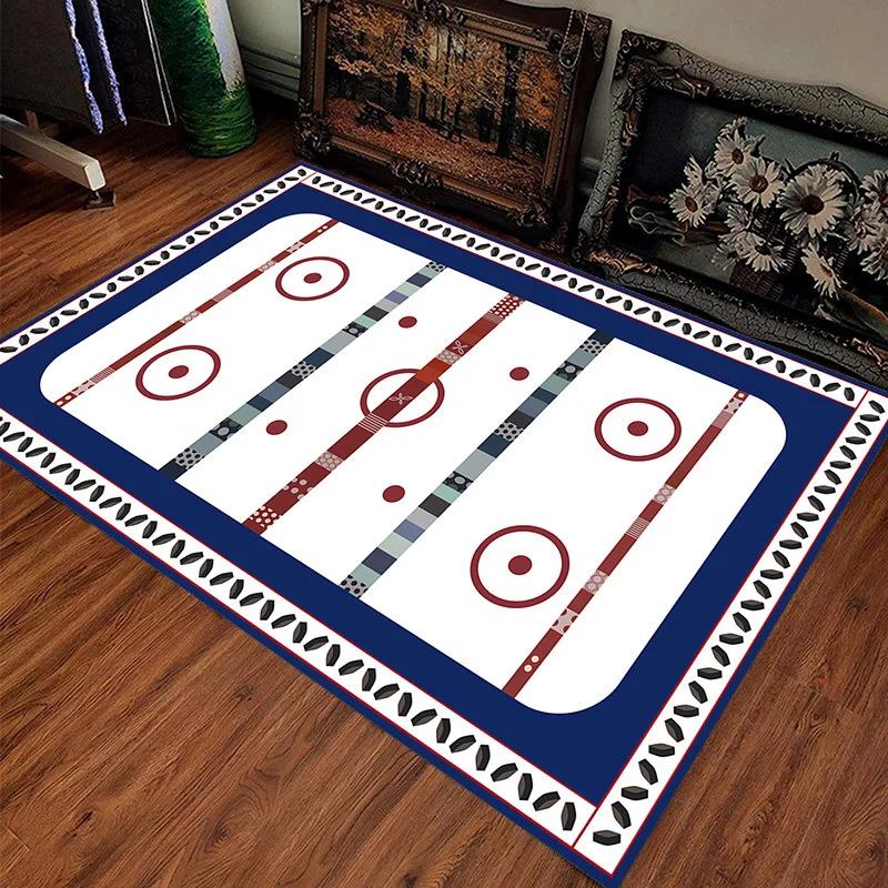 American Football Field Print Area Rugs for Bedroom Bedside Floor Mat Outdoor Rugby Sport Carpet Balcony Hallway Decor Mat