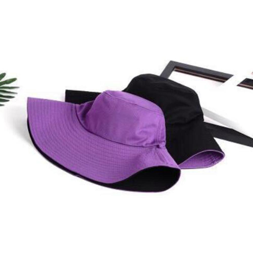 Women Simple All-match Double-side UV Protection Hats