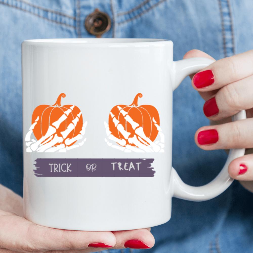 1pc 3A Grade 11 Oz Pumpkin Skeleton Ceramic Coffee Mug for Room Halloween Decoration Birthday Christmas Holiday Gift