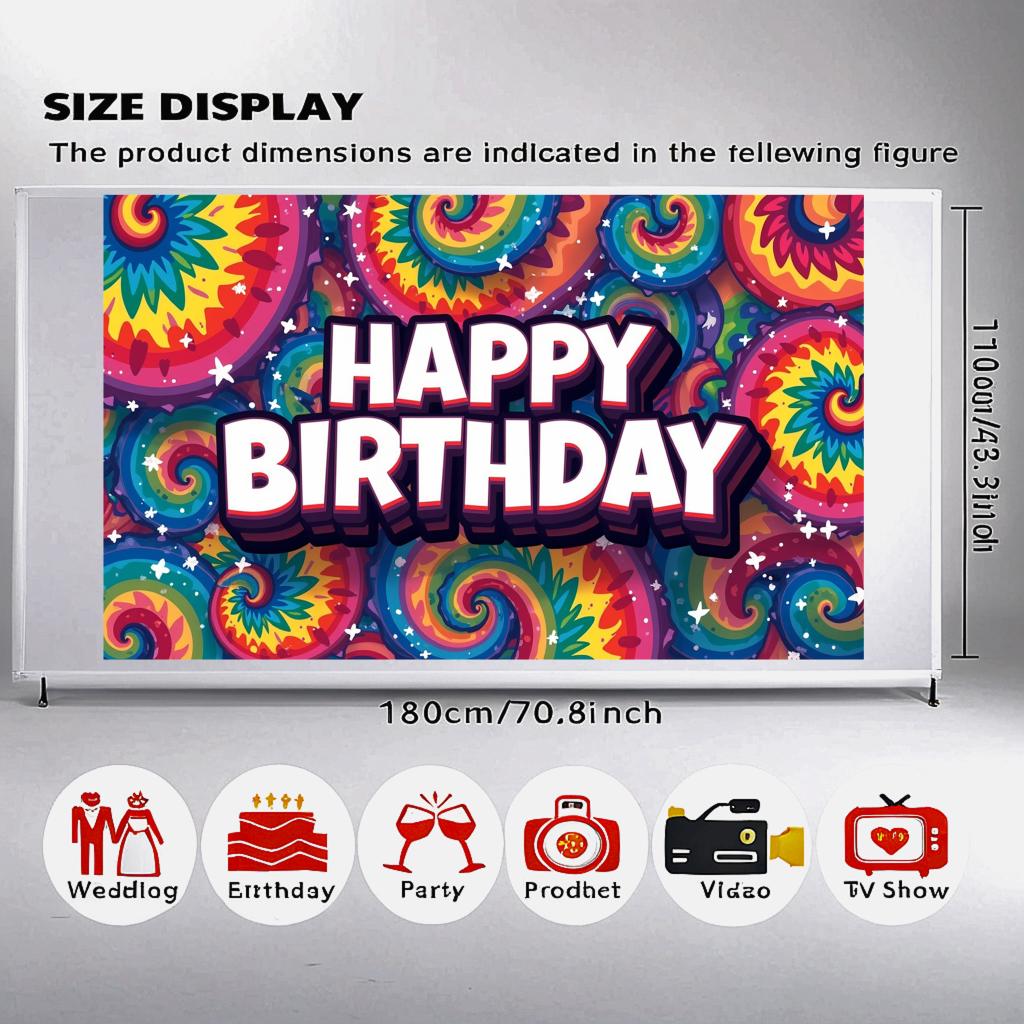 Colorful Event Decoration Stunning Bold Rainbow Photography Banner Creative Wall Art for Adults
