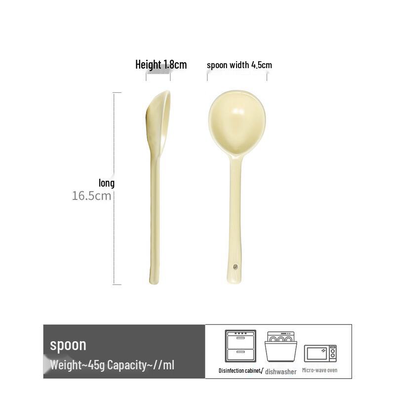 

Ruhan Retro Ceramic Dessert Spoon