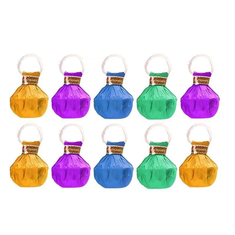 

10PCS Colorful Hand Throw Streamers Colorful Popper Suitable for Party Planning 20 heads