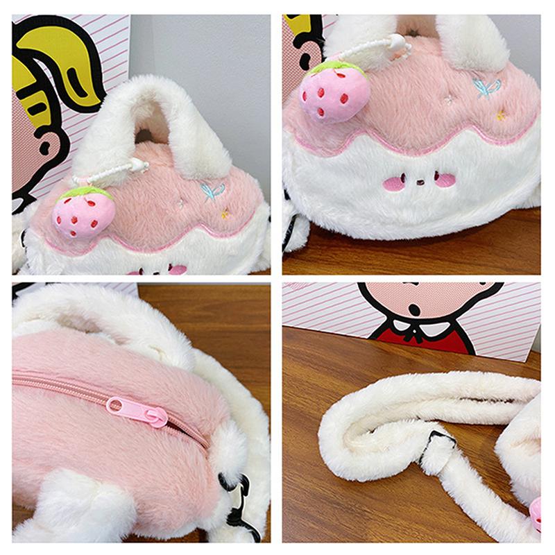 Sac bandoulière pudding désert doux poupée en peluche sac à dos enfant grande capacité avec pendentif peluche sac à bandoulière dessin animé filles
