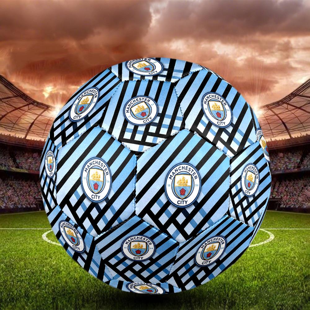 Manchester City teamSoccer Ball Colorful All Ages Machine Stitched PVC Competition Ready Durable High-Bounce