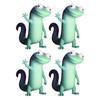 1/2/3/4/5/6/9/10/15Pcs Car Stickers Waterproof UV Resistant Strong Stickiness Self Adhesive Colorful Lizard Stickers Funny Decals