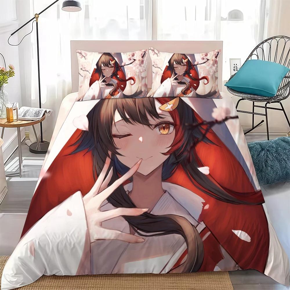 3D Print O-Ookami Mio Bedding Set Soft Comforter Cover With 1/2pcs Pillow Shams For Kids Adults Duvet Cover Microfiber
