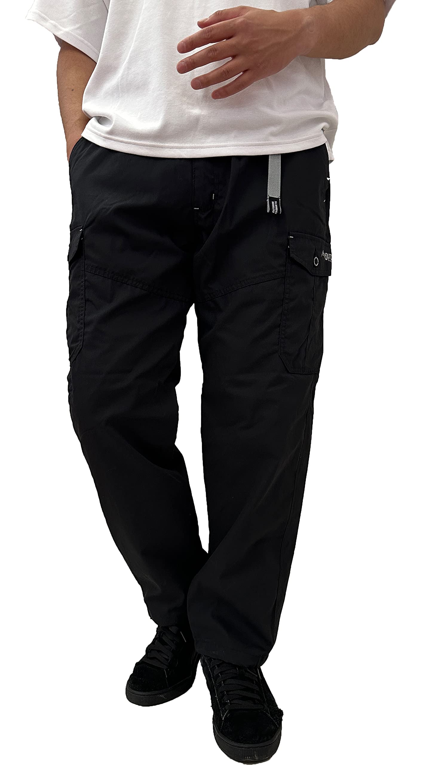 

Outdoor Products Men s TC Weather Mesh-Lined Climbing Cargo Pants, Dry Fabric, UV Protection, Sizes M, L, and LL (L, Black)