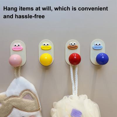 Klebehaken Cartoon Haken Badezimmer Handtuchhaken Wasserdicht Niedlicher Wandhaken für Küchenutensilien Schlafzimmer Mäntel