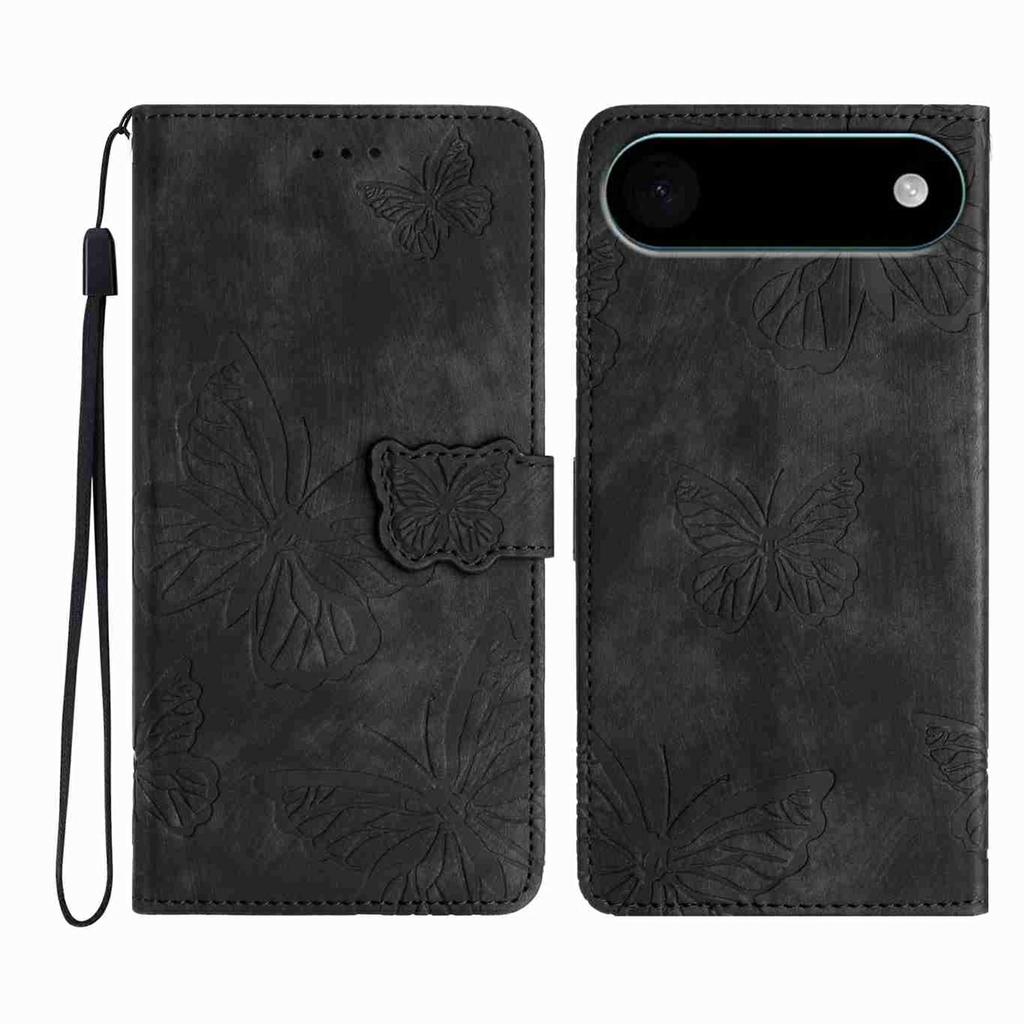 For iPhone 17 Air Case Butterfly Design Flip Wallet Leather Phone Cover Skin-Touch