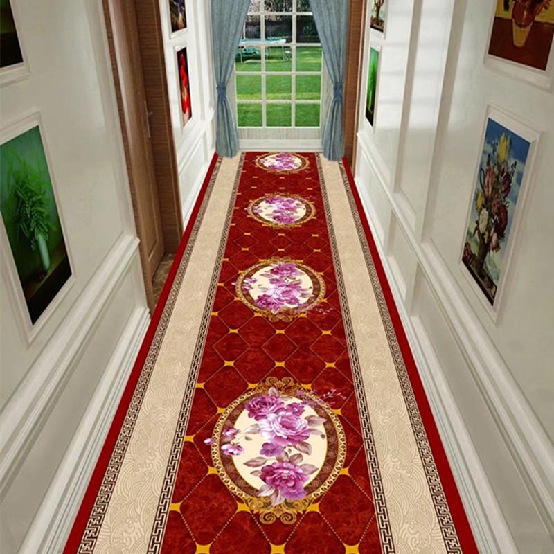 

Длинный коврик в богемном стиле - Машинная стирка, мягкий полиэстеровый коврик со сложными цветочными узорами Для спальни и прихожей, кухонный декоративный коврик 80*100CM