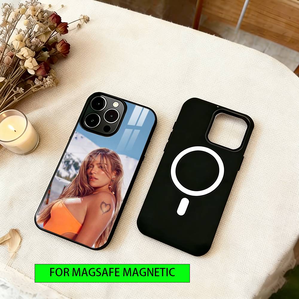 Singer Karol G Phone Case For iPhone17,16,15,14,13,12,11 Plus,Pro Magnetic with Magsafe Wireless Charging