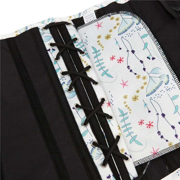 European and American court shapewear printed white JYL TS corset