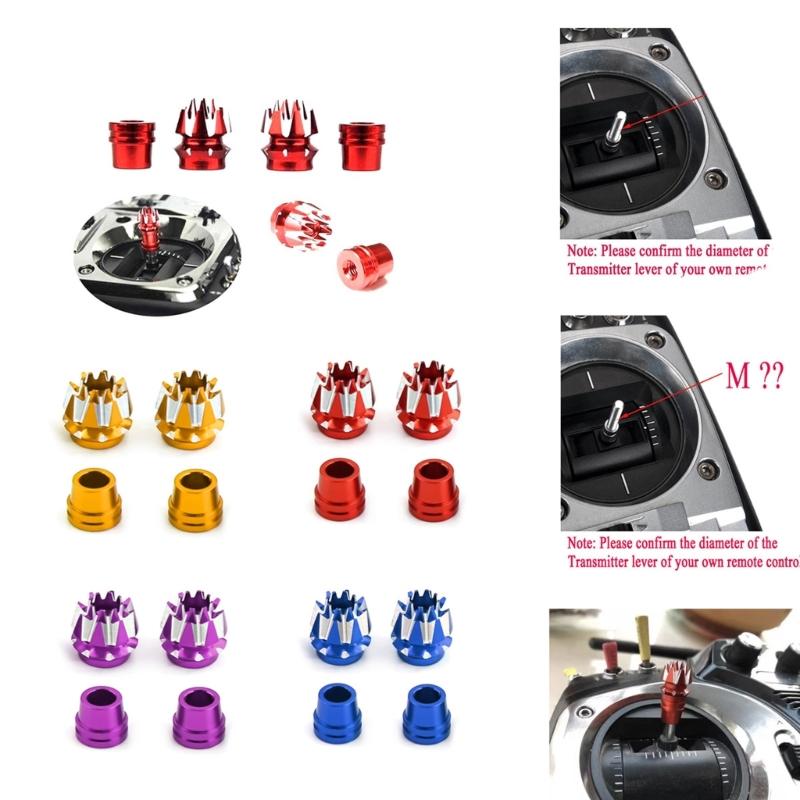 3D Rocker Head Anti-slip Metal Transmitters Stick Ends for Jumpers Remote Controls