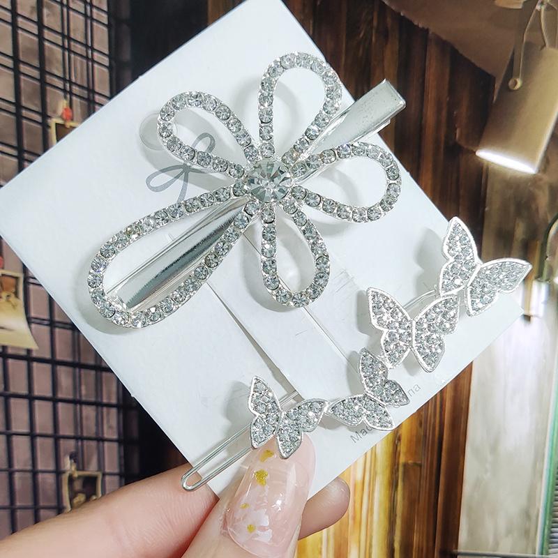 Kristall für Frauen Koreanische Neue Haarnadeln Mädchen Geometrische Perlen Haarspangen Mode Haarklammer Seitenclip Haaraccessoires