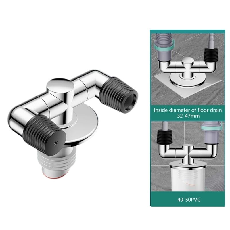 Washing Machine Floor Drain Adapter Tees Joint AntiOverflow Sewer Elbow Pipe Connector Bathroom Accessories Enduring