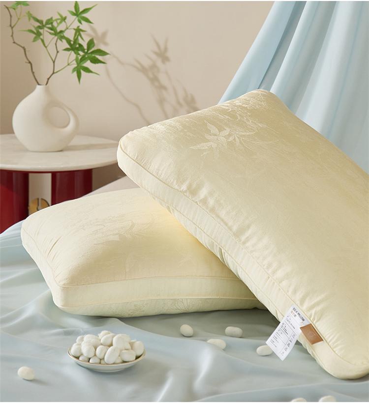 Yongyou Wansoft Golden Silk Composite Pillow for Neck Protection, Sleep Aid, Fluffy and Not Easy To Collapse, Home Bedroom, Student Dormitory Pillow