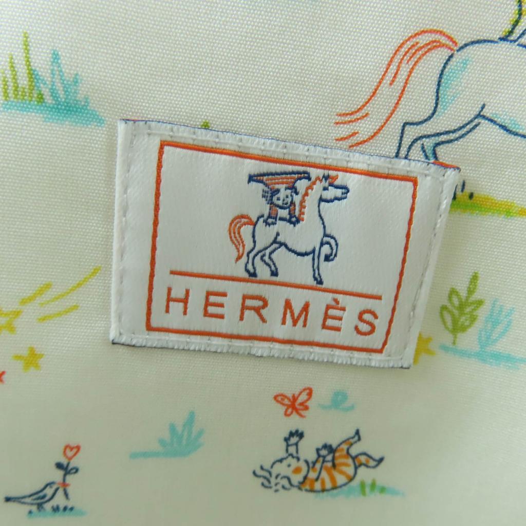 Excellent HERMES Tote Bag Mother's Bag Gabriole cotton Women Used