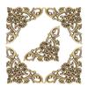 12pcs Metal Hollow Shape Corner Antique Style Edge Protector  Home & Office Daily Supplies