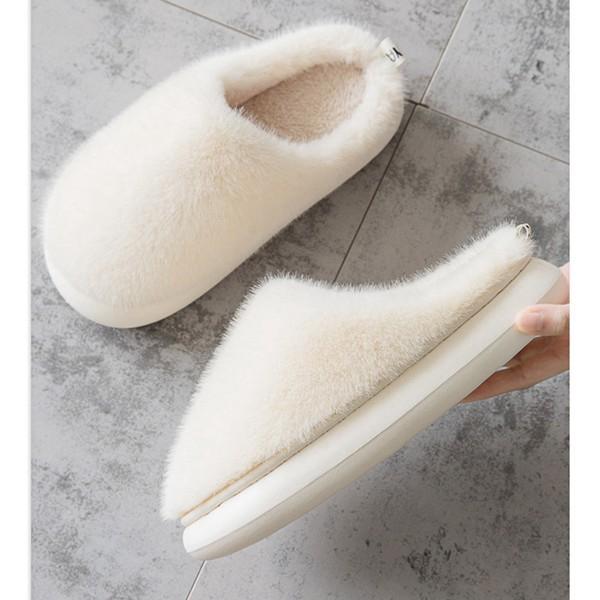 Slippers, Fur, Women's, Pure, Thick Sole, Men's, Unisex, Couple Slippers, High Resilience, Indoor Shoes, Room, Bare Feet, Linen, Quiet, Non-Slip,