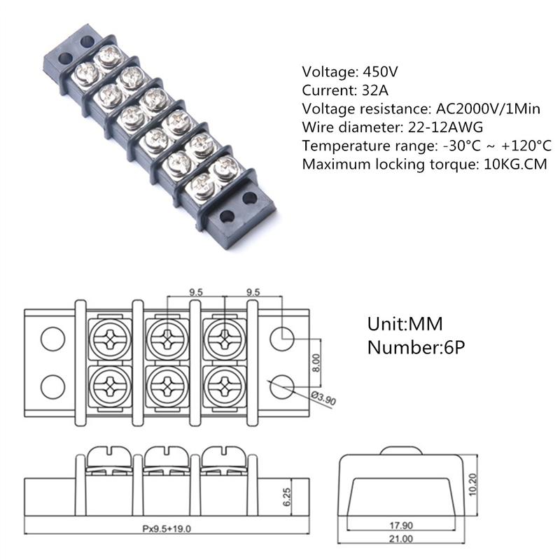 LDEXIN 5pcs 600V 15A Dual Row 12 Position Covered Screw Terminal Wire Electric Barrier Wire Connector Bar Strip Blocks TB-1512L LDEXIN 5pcs 600V 15A Dual Row 12 Position Covered Screw Terminal Wire Electric Barrier Wire Connector Bar Strip Blocks TB-1512L
