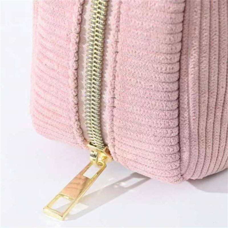 Large Corduroy Pencil Case High Capacity Pen Pouches Travel Makeup Bag Pen Organizers Storage Bag for Student Women Girl