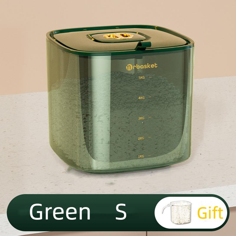 Rice Bucket Household Insect-proof and Moisture-proof Sealed Canned Grain Rice Storage Box Storage Box Flour Dog Food Cat Food