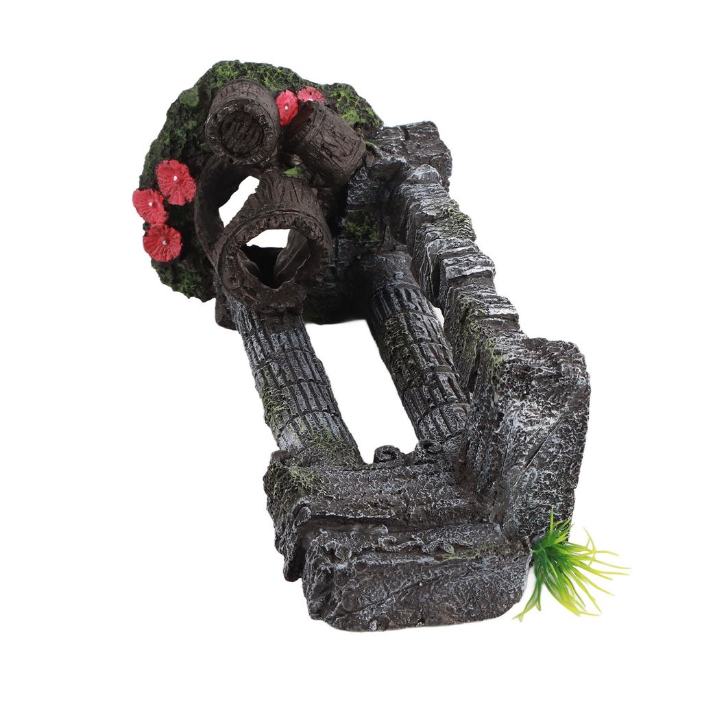 Aquarium Decoration Roman Columns Simulation Reusable Resin Fish Tank Landscape Ornament