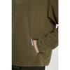 Men's Ecru Loose Fit Stand-up Collar Jacquard Soft Touch Fleece Sweatshirt