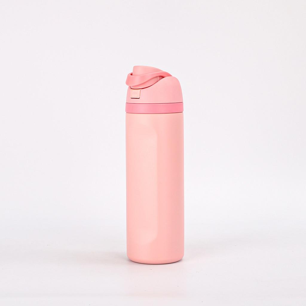 Steel Stainless Owala Water Bottle Straw 710ml Push Lid Keeps Sports Drinks