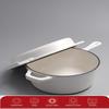 2v1 smaltovaný litinový hrnec Dutch Oven 10" multifunkční pánev forma na pečení chleba předkořeněný kastrol pro pečení dušení