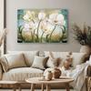 Modern Art Deco Floral Landscape Canvas Poster - Frameless Ink Print Wall Art for Living Room, Home Office, Classroom - Artistic