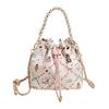 Bucket Bag Women's New Summer Pumping Belt Pearl Temperament Simple Daily Commuting Portable Messenger Bag