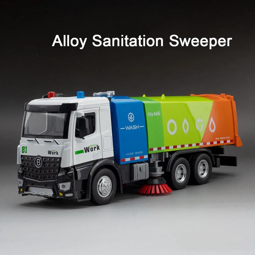 

Simulated Alloy Diecast Car Model Toy Sprinkler Sweeper Engineering Sanitation Cars Model Decoration Children Birthday Toys Gift