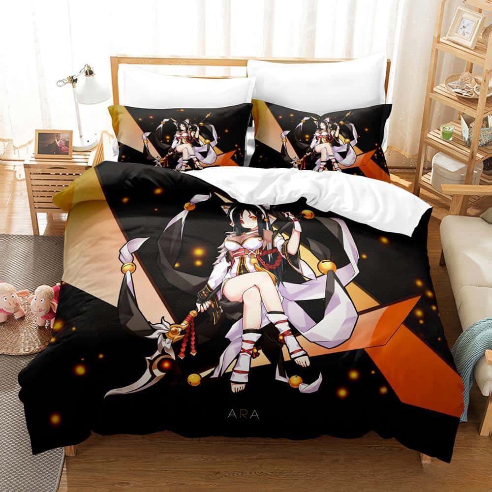 3D Print Anime Elsword Bedding Set Single Twin Full Queen King Size Bed Set Adult Kid Bedroom Duvet Cover Sets For Home Textiles