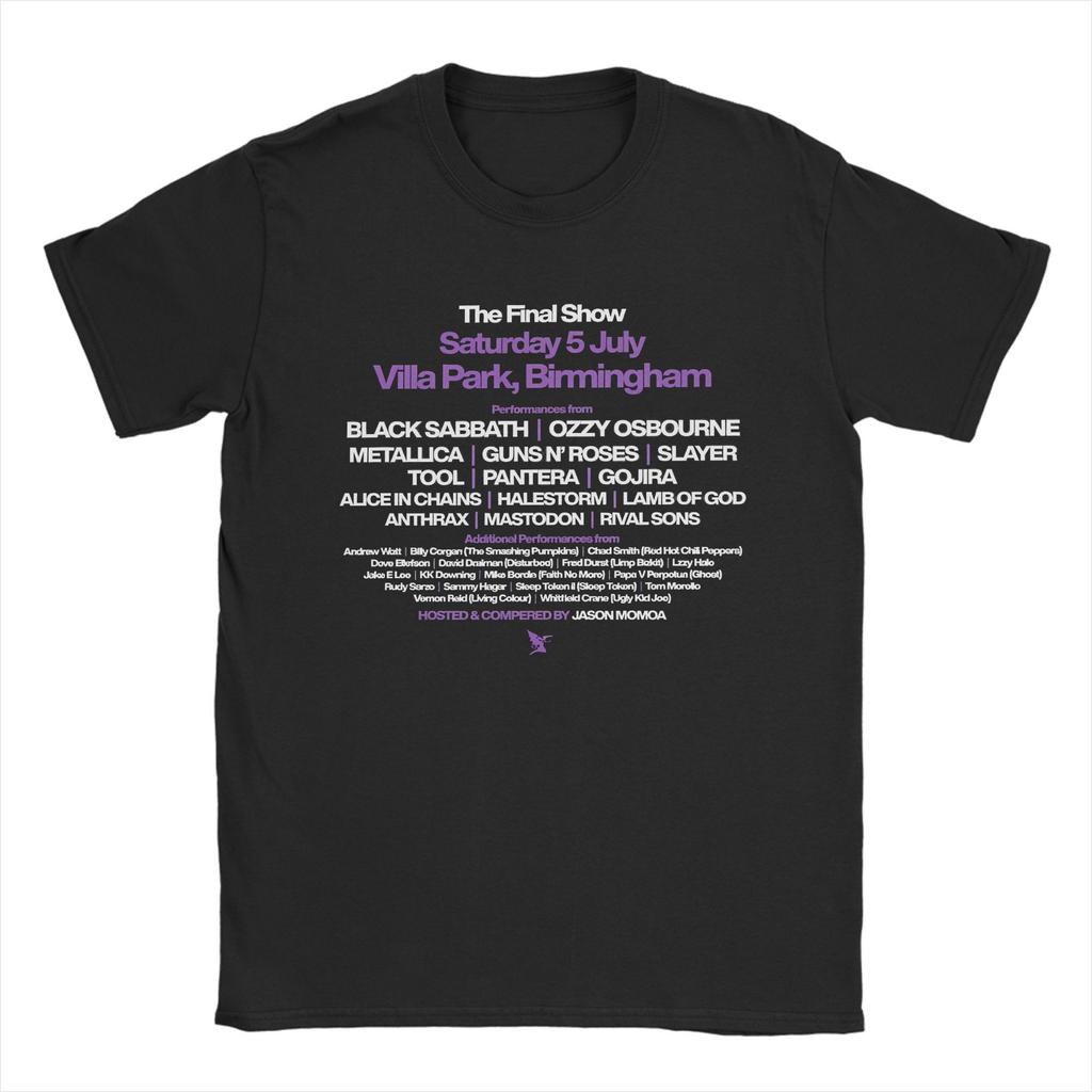 Men Women Printed Black Sabbath Back The Beginning Tour 2025 Tee T Shirt Pure Cotton T-shirts Clothing