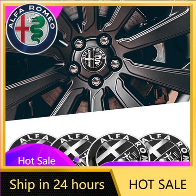 Car Stickers For Alfa Romeo Car Wheel Hub Center Cap Metal Emblem Stickers For Alfa Romeo Giulietta GT 159 147 156 Mito Brera Gi