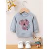 European Sizes A Brightly Colored Print Pattern, a Comfortable And Skin-Friendly Round-Neck Sweatshirt for Baby Kids, Perfect for Everyday Wear