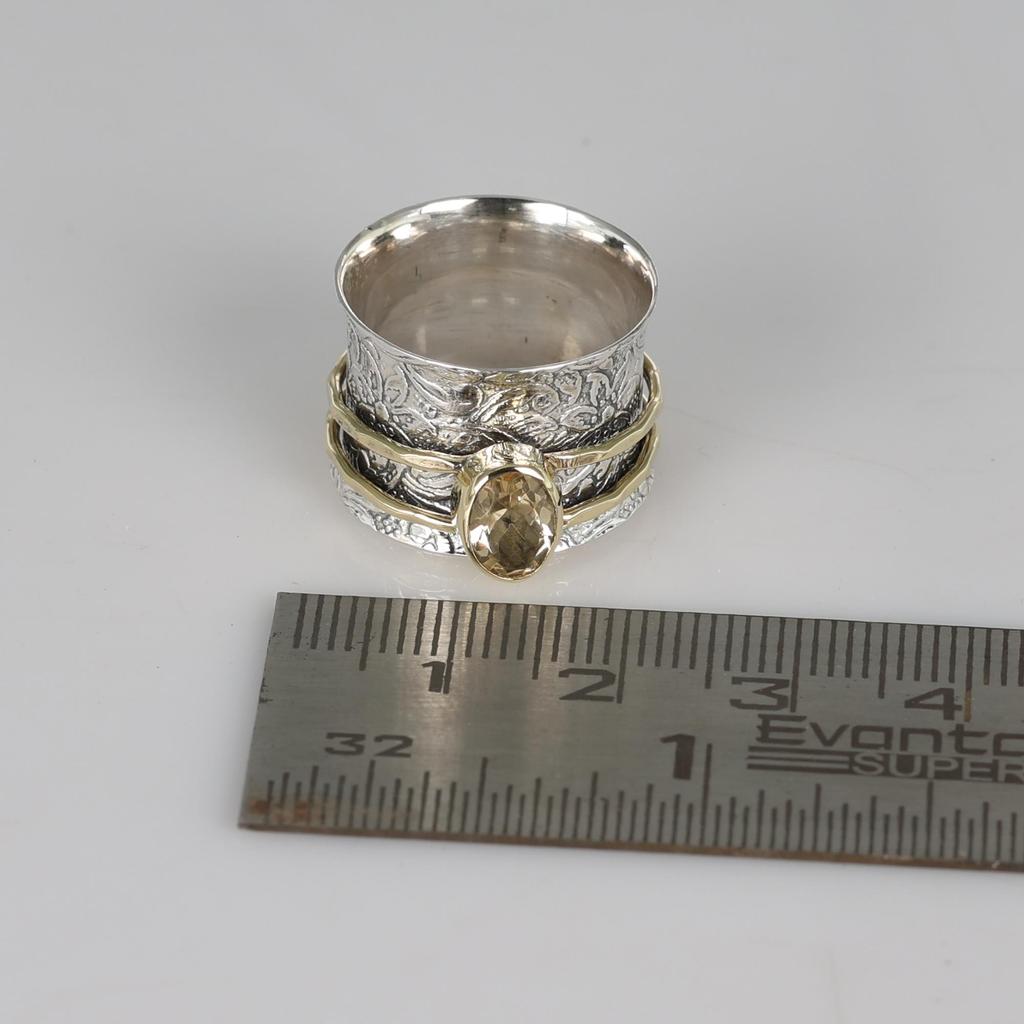 Meditation Spinner Ring, Silver Jewelry, Anxiety Ring, Fidget Ring, Birthstone Jewelry