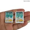 1 Pcs Mini Laptop Computer Model Doll House Scene Decoration Toy 1:12 Dollhouse Miniature Tablet DIY Accessories