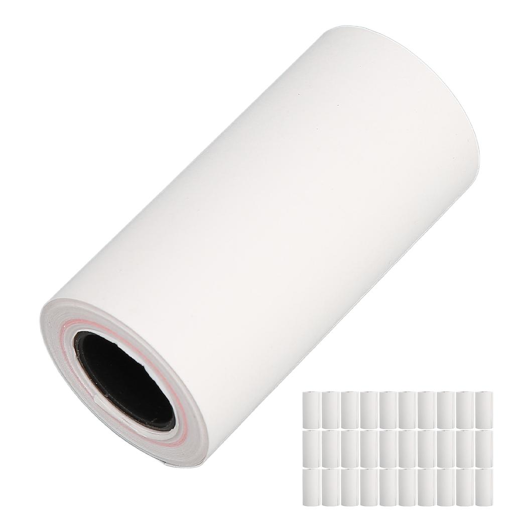 30pcs Thermal Printing Paper 57x30mm Uniform Coating Clear Printing Receipt Printing Label for POS